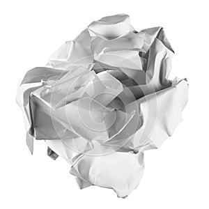 The crumpled sheet of paper