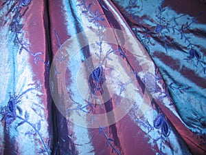 Crumpled silk fabric
