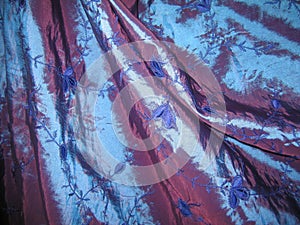 Crumpled silk fabric