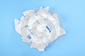 Crumpled tissue paper