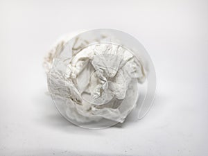 Crumpled Tissue paper,White Background,Wipe clean,Tecture,Nature,lump