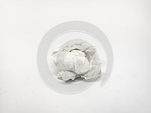 Crumpled Tissue paper,White Background,Wipe clean,Tecture,Nature,lump photo