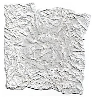 Crumpled-up white tissue