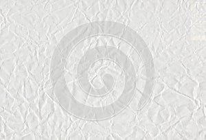 Crumpled white craft paper background.