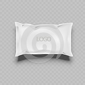 Crumpled White Foil Pillow Bag For Food Packaging
