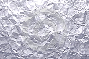 Crumpled white gray paper or foil background. 3D rendering