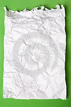 Crumpled white notepaper photo