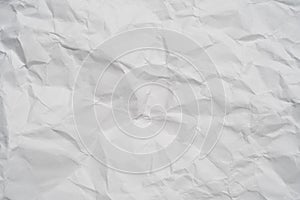 Crumpled of white paper for background and texture concept