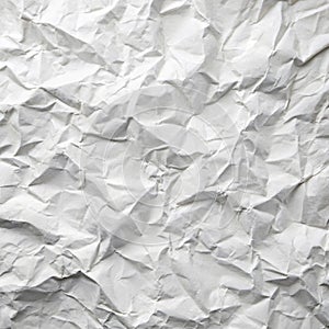 Crumpled White Paper Texture photo
