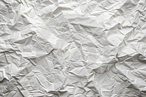 Crumpled White Paper Texture photo