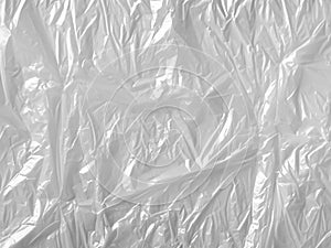 crumpled white plastic bag texture background