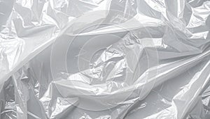 Crumpled White Plastic Texture Background