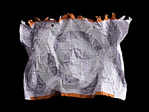 Crumpled white sheet of paper