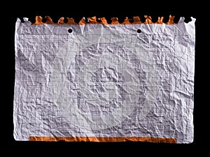 Crumpled white sheet of paper