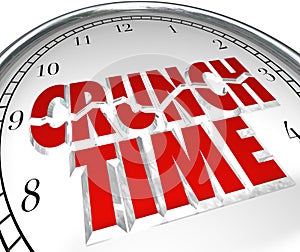 Crunch Time Clock Hurry Rush Deadline Final Moment