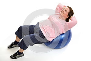 Crunches on Pilates Ball photo
