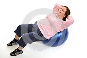 Crunches on Pilates Ball