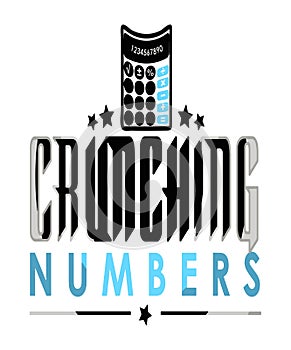 Crunching numbers graphic