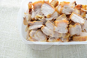 Crunchy Crispy Pork Belly, is marinated in Asian flavors, then roasted with a salt crust for crispy skin and tender meat