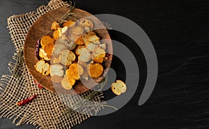Crunchy Croutons, Bruschetta Crackers, Rusks or Small Fried Bread