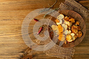 Crunchy Croutons, Bruschetta Crackers, Rusks or Small Fried Bread