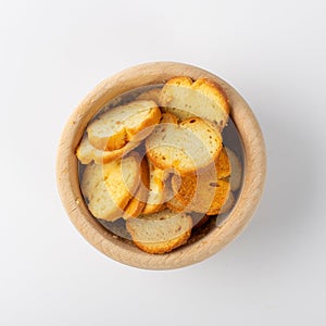 Crunchy Croutons, Bruschetta Crackers, Rusks or Small Fried Bread