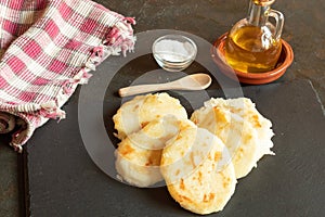 Crunchy and fluffy corn arepas