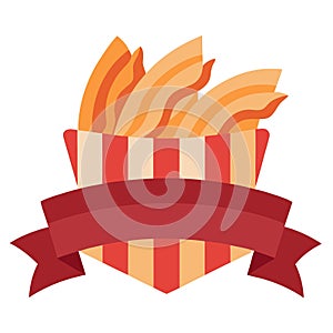 Crunchy fried bacon strips background full frame banner.