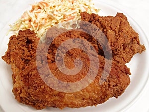 Crunchy Fried Chicken & Slaw