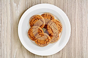 Gingersnaps in flat lay photo