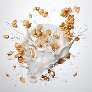 Crunchy Milk Splash: A 3d Concept With Graflex Speed Graphic Style