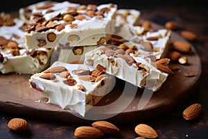 Crunchy Nutty nougat. Generate Ai