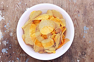 Crunchy potato chips