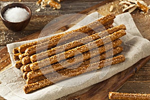 Crunchy Salty Pretzel Rods