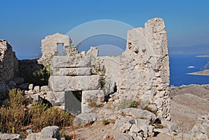 Crusader castle, Halki island