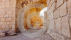 The crusader castle of Kerak, perched on the hill overlooking the city of the same name