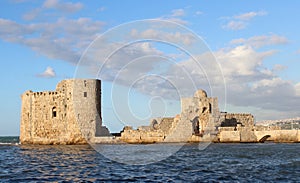 The Crusader castle in Sidon, Lebanon