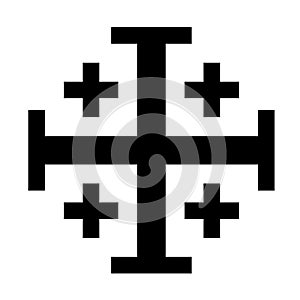 Crusader cross symbol icon