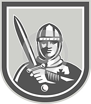 Crusader Knight With Sword Front Crest photo