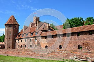 Crusader`s Castle Malbork. saturday morning