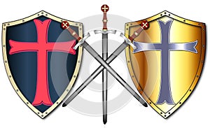 Crusader Shields and Swords