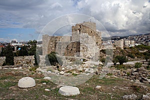 Crusaders Castle of Byblos, Mediterranean coast, Lebanon