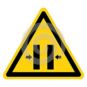 Crush Hazard Closing Mold Symbol Sign Isolate On White Background,Vector Illustration