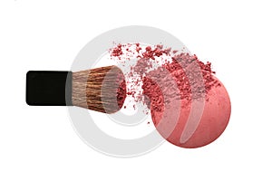 Crushed blush and brush