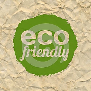 Crushed Brown Paper With Eco Green Label