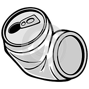 Crushed Can Illustration