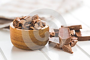 Crushed dark chocolate