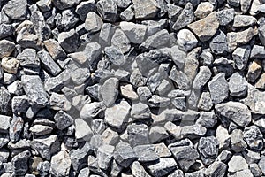 Crushed grey stones