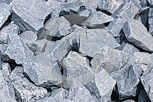 A crushed large gray stones of irregular shape
