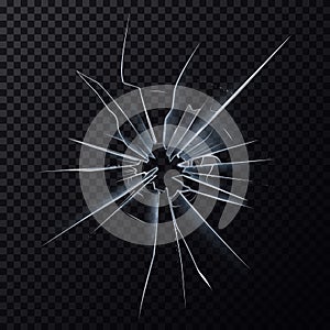 Crushed mirror or broken surface of glass